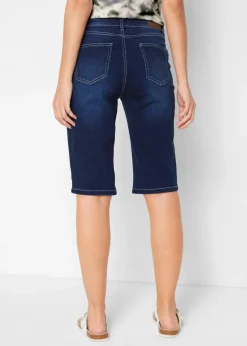 Jeans Bermuda Mid Waist, Stretch