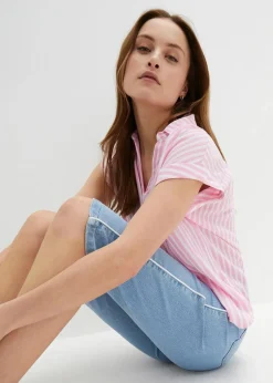 Jeans Bermuda Slim Fit High Waist