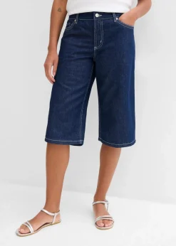 Jeans-Bermuda Mid Waist, Low Stretch