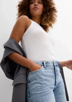 Jeans-Bermuda Mid Waist, Low Stretch