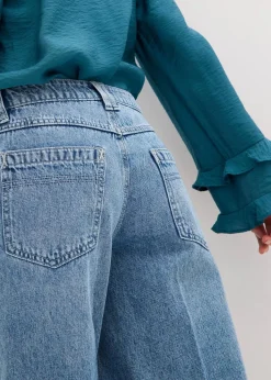 Jeans-Bermuda Mid Waist, Low Stretch