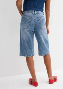 Jeans-Bermuda Mid Waist, Low Stretch