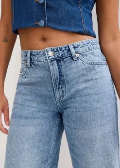 Jeans-Bermuda Mid Waist, Low Stretch