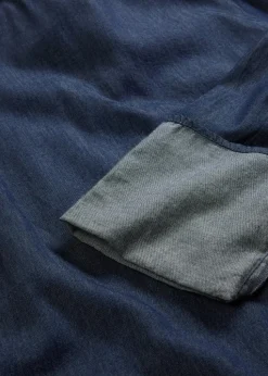 Jeansbluse mit weitem Arm