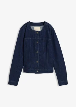 Jeansjacke mit Strass