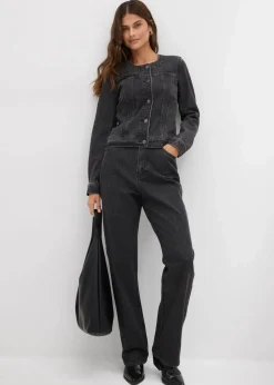 Jeansjacke mit Strass