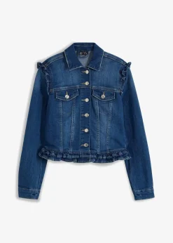 Jeansjacke mit Volants