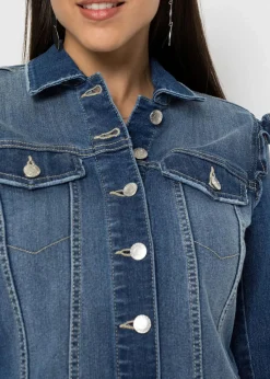 Jeansjacke mit Volants