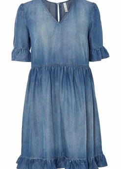 Jeanskleid mit Volants