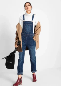 Jeans-Latzhose im Boyfriend Fit