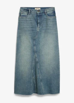 Jeansrock, Mid Waist, Maxi Length