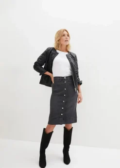 Jeansrock Mid Waist, Stretch