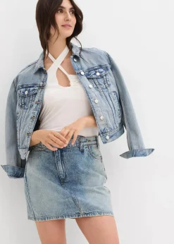 Jeansrock mit asymmetrischem Bund