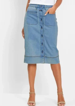 Jeansrock mit Knöpfen
