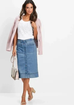 Jeansrock mit Knöpfen