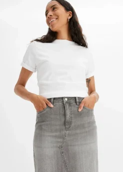 Jeansrock mit Schlitz