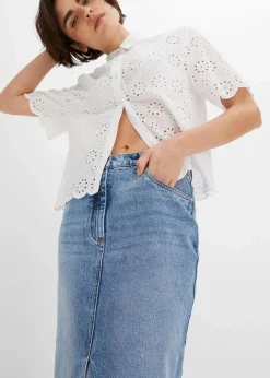 Jeansrock mit Schlitz