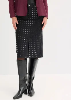 Jeansrock mit Strassapplikation