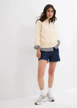 Jeans-Shorts High Waist, Low Stretch