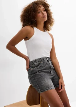 Jeans-Shorts High Waist, Low Stretch