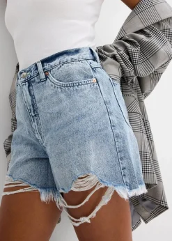 Jeans-Shorts High Waist, Low Stretch