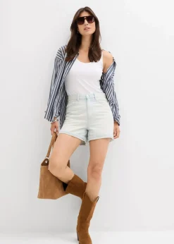 Jeans-Shorts High Waist, Low Stretch