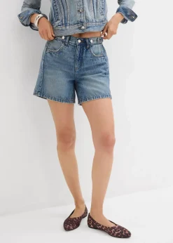 Jeans-Shorts Mid Waist, Low Stretch
