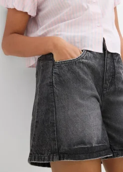 Jeans-Shorts Mid Waist, Low Stretch