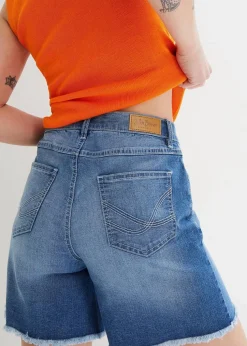 Jeansshorts, Mid Waist, Stretch