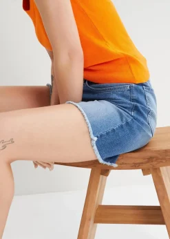 Jeansshorts, Mid Waist, Stretch