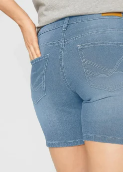 Jeansshorts Slim Fit Mid Waist, 2er Pack