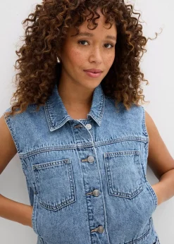 Jeansweste aus Baumwolle