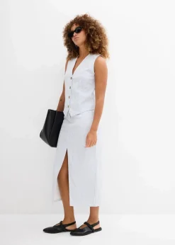 Jeansweste, gestreift