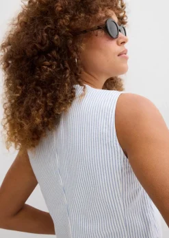 Jeansweste, gestreift