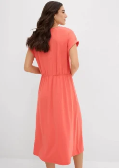 Jersey Kleid aus fließendem Viskose-Mix