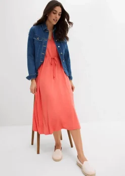 Jersey Kleid aus fließendem Viskose-Mix