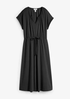 Jersey Kleid aus fließendem Viskose-Mix