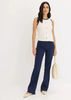 Jersey Tanktop mit Kontrastblende