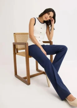 Jersey Tanktop mit Kontrastblende