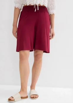Jersey-Bermuda aus Viskose-Mix