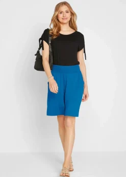 Jersey-Bermuda aus Viskose-Mix