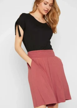 Jersey-Bermuda aus Viskose-Mix