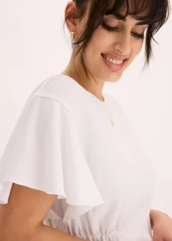 Jerseycrepe-Shirt mit Smock