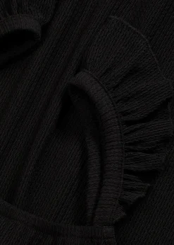 Jerseycrepe-Top mit Volant-Träger