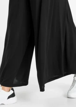 Jersey-Culotte mit weitem Bein