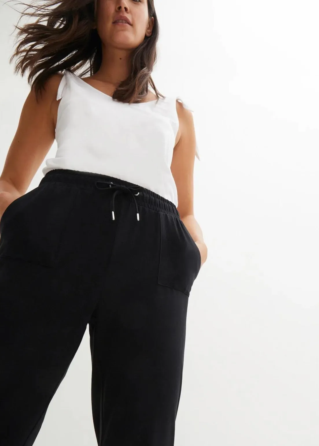 Jersey-Hose aus elastischem Baumwoll-Mix