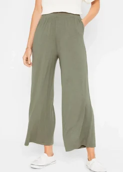 Jersey-Hose aus fließendem Viskose-Mix, 7-8-Länge