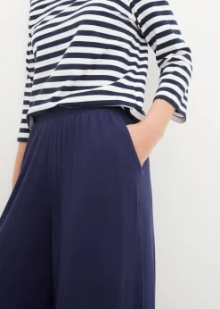 Jersey-Hose aus fließendem Viskose-Mix, 7-8-Länge