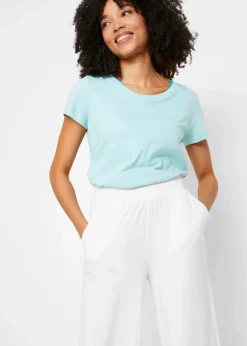 Jersey-Hose aus fließendem Viskose-Mix, 7-8-Länge