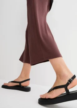 Jersey-Hose aus Rippe mit Bequembund